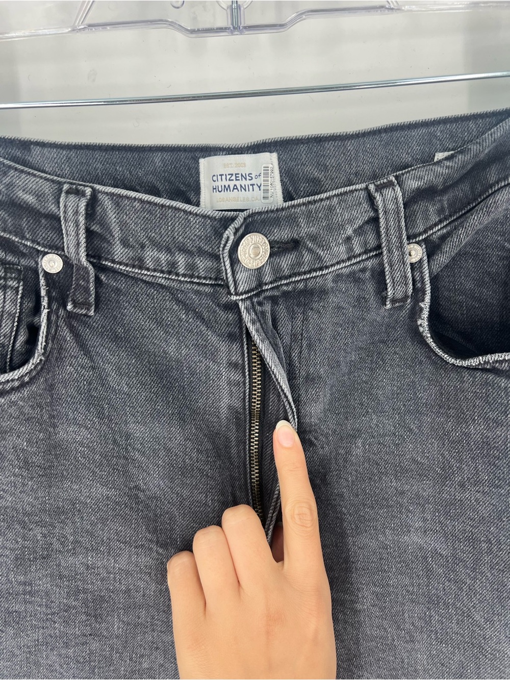 Citizens of Humanity Paloma Dark Wash Black Straight Leg High Waist Jeans 28 - Picture 5 of 11